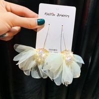 1 Pair Elegant Sweet Flower Tassel Mixed Materials Earrings sku image 15