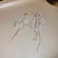 1 Pair Glam Geometric Plating Inlay Alloy Artificial Pearls Opal Zircon Earrings sku image 6