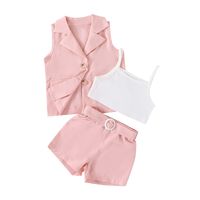 Décontractée Style Simple Couleur Unie Polyester Filles Vêtements Ensembles sku image 3