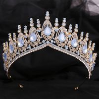 Bridal Crown Alloy Inlay Rhinestones Crown sku image 11