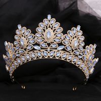 Bridal Crown Alloy Inlay Rhinestones Crown sku image 15