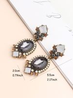 1 Pair Glam Exaggerated Water Droplets Inlay Alloy Resin Rhinestone Acrylic Drop Earrings main image 2