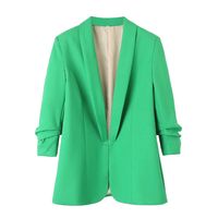 Women's Coat Long Sleeve Blazers Pleated Business Solid Color sku image 19
