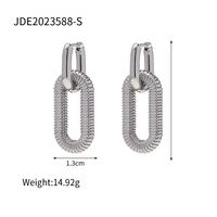 1 Pair Vintage Style C Shape U Shape Heart Shape Plating Stainless Steel Imitation Pearl Earrings sku image 6