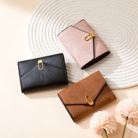 Women's Solid Color Pu Leather Buckle Coin Purses main image 6
