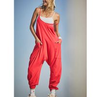Women's Street Streetwear Solid Color Full Length Pocket Jumpsuits main image 4