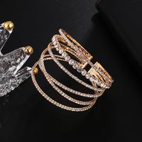 Fairy Style Solid Color Rhinestone Plating Women's Cuff Bracelets main image 4