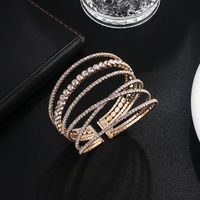 Fairy Style Solid Color Rhinestone Plating Women's Cuff Bracelets main image 1