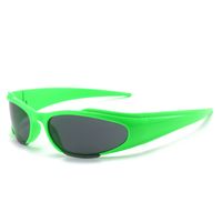 Strassenmode Sport Einfarbig Pc Katzenauge Vollbild Sport Sonnenbrille sku image 3