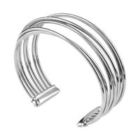 Simple Style Cool Style C Shape Stainless Steel Plating Bangle main image 3