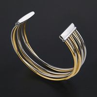 Style Simple Style Cool Forme C Acier Inoxydable Placage Bracelet main image 4