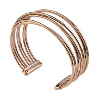 Simple Style Cool Style C Shape Stainless Steel Plating Bangle main image 2