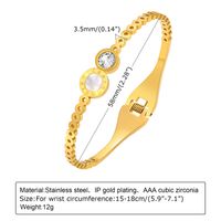 Streetwear Geometric 201 Stainless Steel Zircon Bangle In Bulk sku image 8