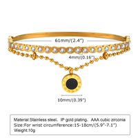 Streetwear Geometric 201 Stainless Steel Zircon Bangle In Bulk sku image 6