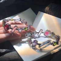 Fairy Style Irregular Artificial Crystal Alloy Wholesale Bracelets Earrings Necklace sku image 8