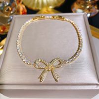 Lady U Shape Bow Knot Alloy Plating Inlay Zircon Women's Bracelets sku image 18