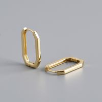 1 Pair Simple Style Geometric Sterling Silver Plating Earrings sku image 2
