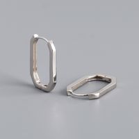 1 Pair Simple Style Geometric Sterling Silver Plating Earrings sku image 1