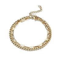 Ig Style Chain Stainless Steel Double-layer Bracelet sku image 2