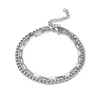 Ig Style Chain Stainless Steel Double-layer Bracelet main image 5