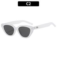 Simple Style Solid Color Ac Cat Eye Full Frame Women's Sunglasses sku image 2