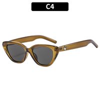 Simple Style Solid Color Ac Cat Eye Full Frame Women's Sunglasses sku image 3