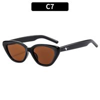 Simple Style Solid Color Ac Cat Eye Full Frame Women's Sunglasses sku image 6