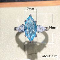 Elegant Glam Luxurious Geometric Copper Inlay Zircon Women's Rings main image 4