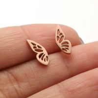 1 Pair Simple Style Butterfly Plating Hollow Out Stainless Steel Ear Studs sku image 15