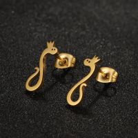 1 Pair Lady Animal Stainless Steel Irregular Plating Ear Studs sku image 13