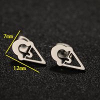 1 Pair Ig Style Simple Style Ice Cream Heart Shape Notes Asymmetrical Plating Stainless Steel Ear Studs main image 4