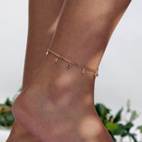 Wholesale Jewelry Vintage Style Portrait Round Copper 18k Gold Plated Anklet main image 10