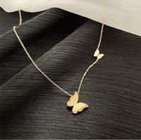 Sweet Simple Style Round Chinese Character Flower Titanium Steel Inlay Rhinestones Shell Pendant Necklace sku image 4