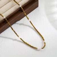 Casual Vacation Irregular Stainless Steel Natural Stone Freshwater Pearl Plating 18k Gold Plated Necklace main image 3