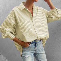 Women's Blouse Long Sleeve Blouses Stripe Casual Stripe main image 2