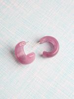 1 Pair Casual Vintage Style C Shape Plating Synthetic Resin Ear Studs main image 5