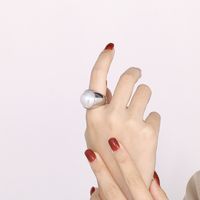 Elegant Retro Lady Round Stainless Steel Inlay Artificial Pearls Rings main image 4