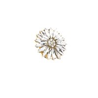 Elegant Glam Flower Alloy Inlay Rhinestones Zircon Women's Open Ring main image 2