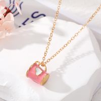 Cute Cup Heart Shape Alloy Plating Women's Pendant Necklace main image 4