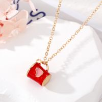 Cute Cup Heart Shape Alloy Plating Women's Pendant Necklace sku image 5
