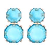 1 Pair Ig Style Round Inlay Alloy Resin Drop Earrings sku image 1