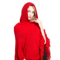 Women's Streetwear Solid Color Imitation Cashmere Tassel Shawls sku image 1