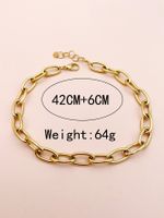 304 Stainless Steel 14K Gold Plated Hip-Hop Polishing Plating Geometric Necklace main image 5