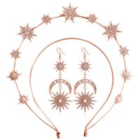 Diadema De Diamantes De Imitación Con Incrustaciones De Aleación De Luna De Estrella Para Mujer sku image 9