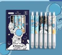 Ins Hot Erasable Press Gel Pen 0.5mm Cartoon Crystal Blue Press Type Rub Easy To Wipe Student Brush Questions Sponge Wipe Pen sku image 2