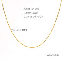 Rostfreier Stahl 18 Karat Vergoldet Basic Überzug Geometrisch Titan Stahl Halskette sku image 1