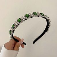 South Korea's New Crystal Full Diamond Headband Summer Simple Hair Hole Steel Ring Thin Edge Headband Wholesale Nihaojewelry sku image 26