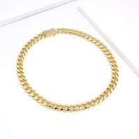 Hip-hop Geometric Copper Gold Plated Zircon Necklace In Bulk main image 1
