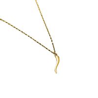 Retro Dame Chili Titan Stahl Überzug 18 Karat Vergoldet Halskette Mit Anhänger main image 2