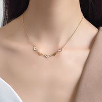 Elegant Lady Heart Shape Titanium Steel Necklace main image 5